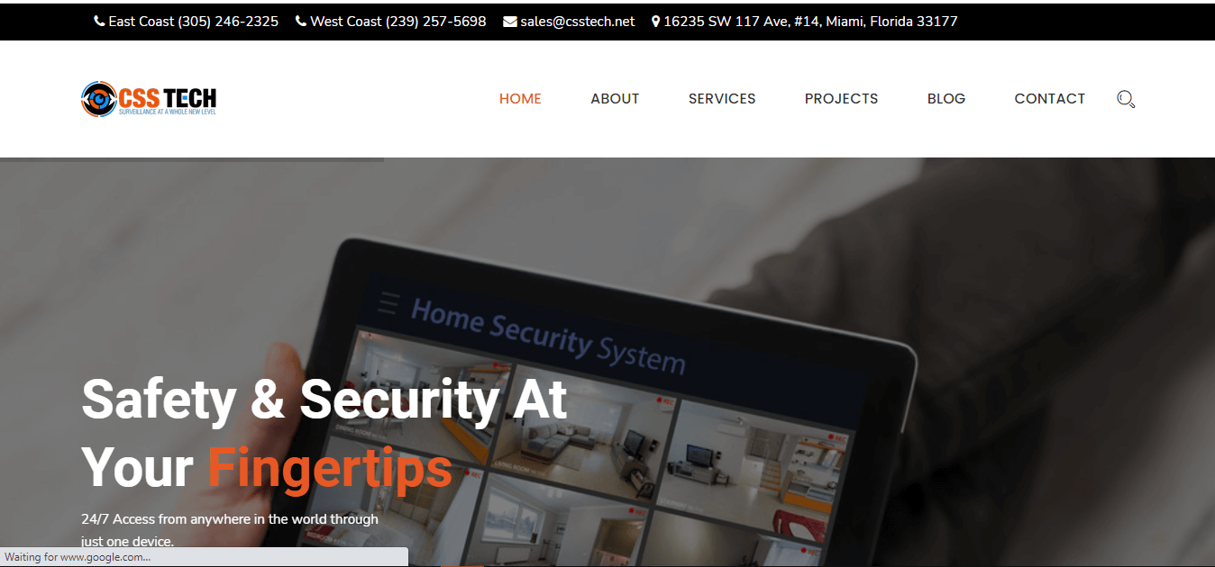 Security Services Company website development